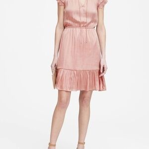 Banana Republic Pink Ruffle Hem Dress